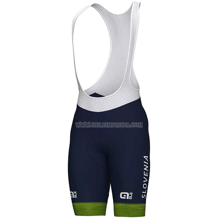 2023 Ropa Ciclismo Slovenia Verde Mangas Cortas y Culotte Corto